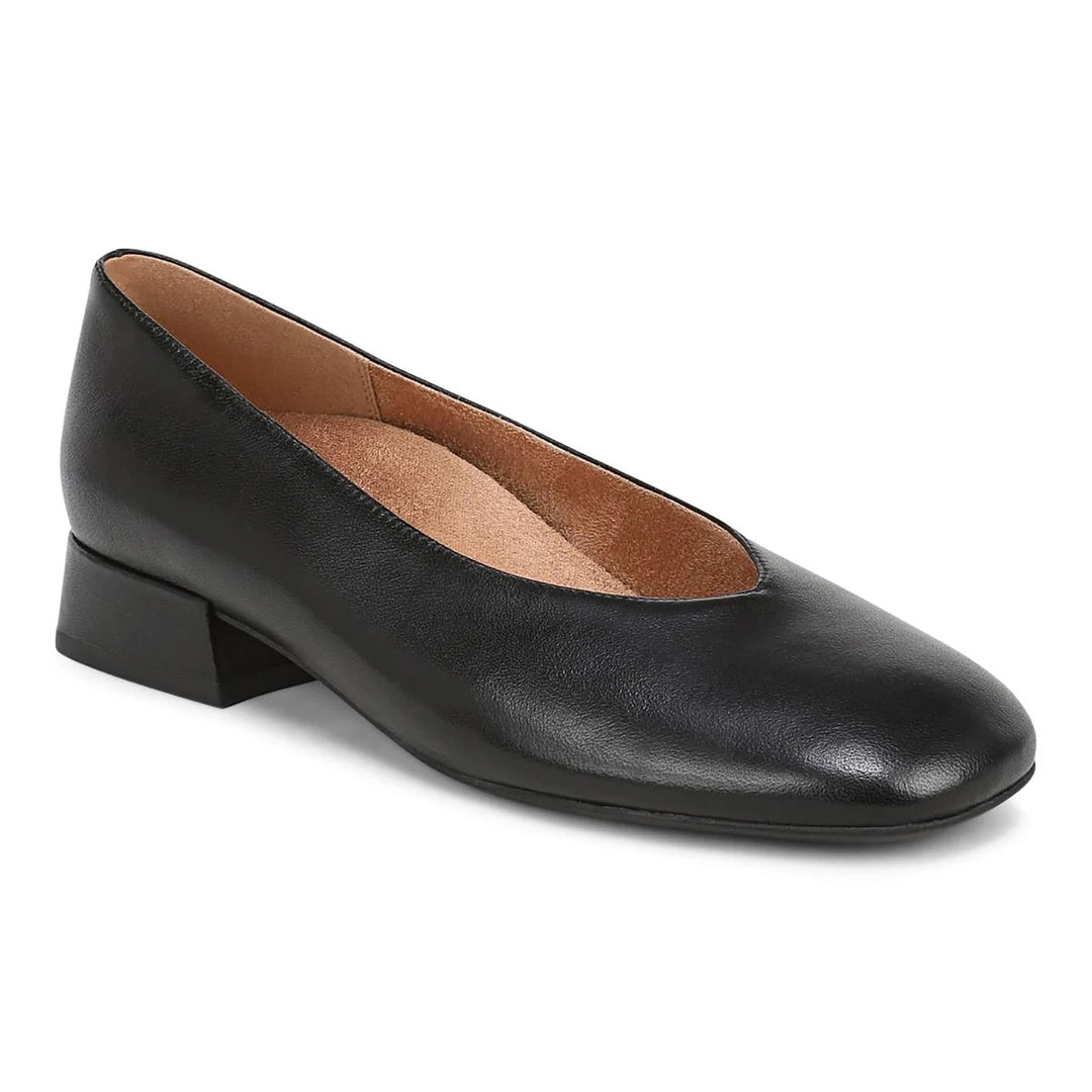 Black Vionic Petra heeled ballet flat