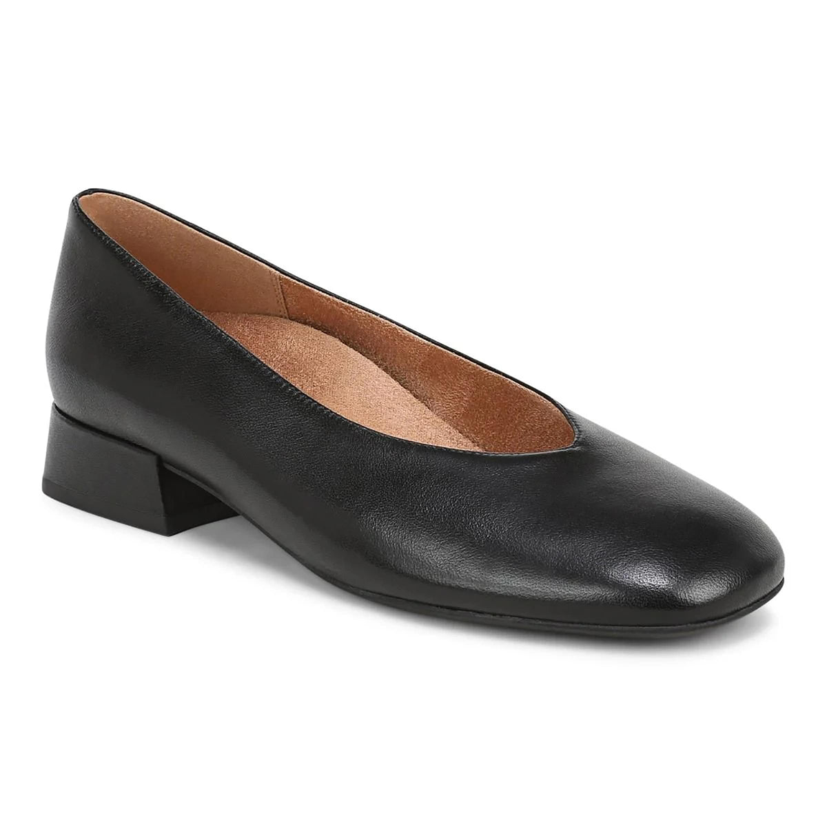 Black Vionic Petra heeled ballet flat