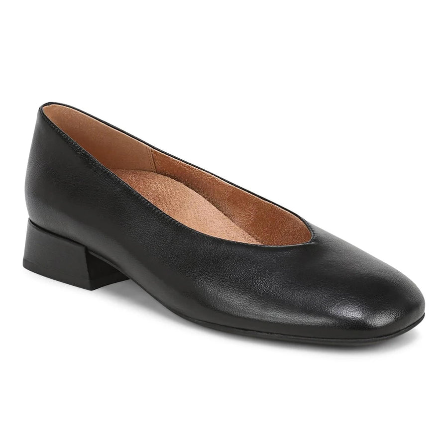 Black Vionic Petra heeled ballet flat