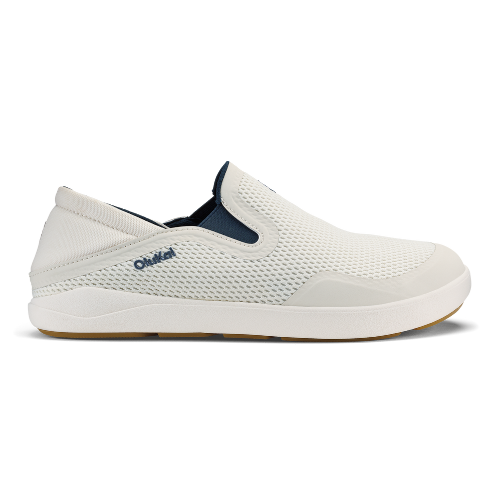 Olukai Moku Slip On - White Sand / Trench Blue