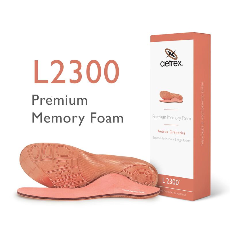 Aetrex Women's Premium Memory Foam Orthotics angled view