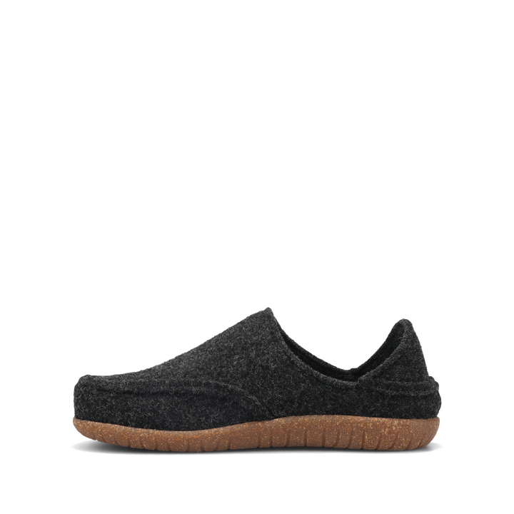 Taos Convertawool unisex slipper in Black, sole view