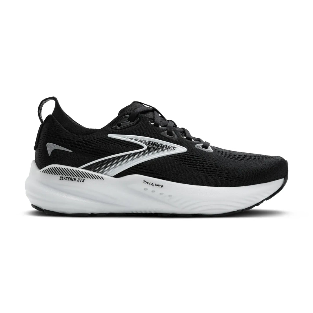 Brooks Glycerin GTS 22 black and white womens running shoe