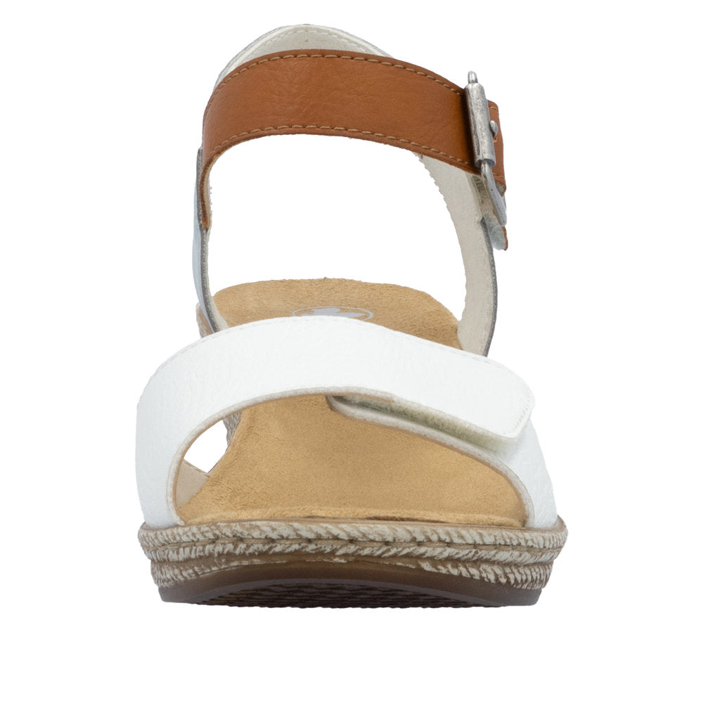 Rieker Fanni Unisex Slip-On Sneaker - White/Cayenne/Ciel