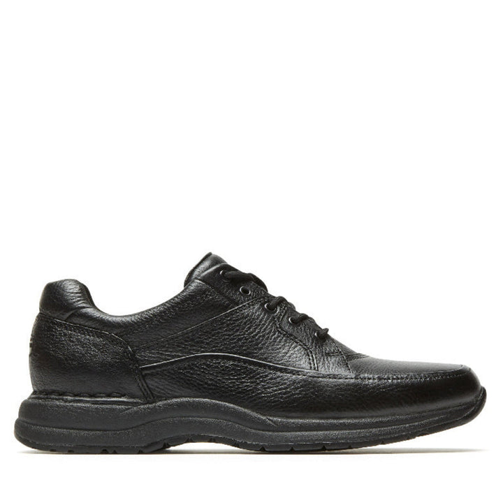 Rockport Edge Hill 2 Lace-to-Toe shoe in Black Leather, side view