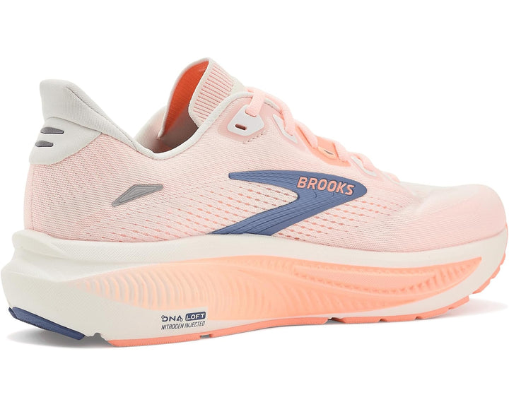 Brooks Ghost 18 Star White Cyber Peach womens running shoe side view