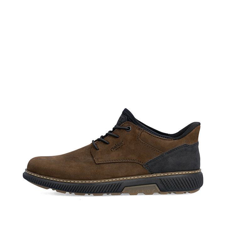 Rieker Stan 57 Cigar brown and black shoes, detail view