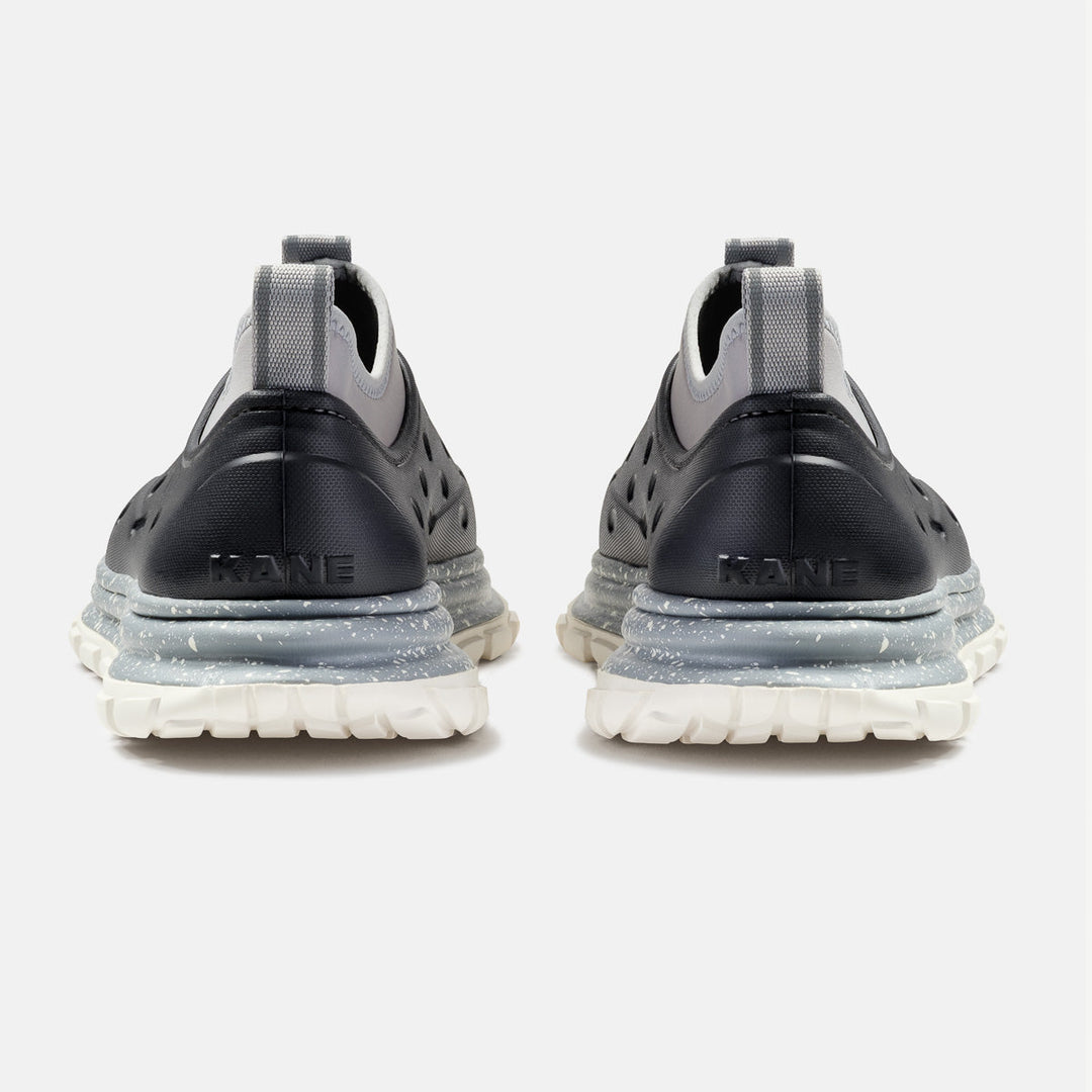 Kane Revive AC unisex recovery shoe in Shadow, back view