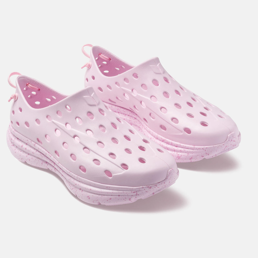 Kane Revive unisex recovery shoe in Bubblegum / Pink Speckle, 3/4 view