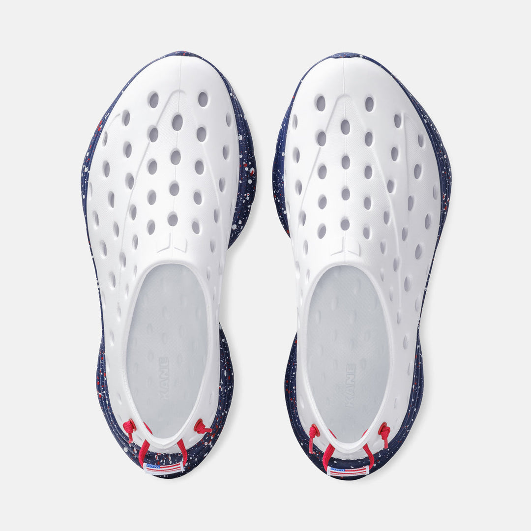 Kane Revive unisex recovery shoe in Stars &amp; Stripes, top view