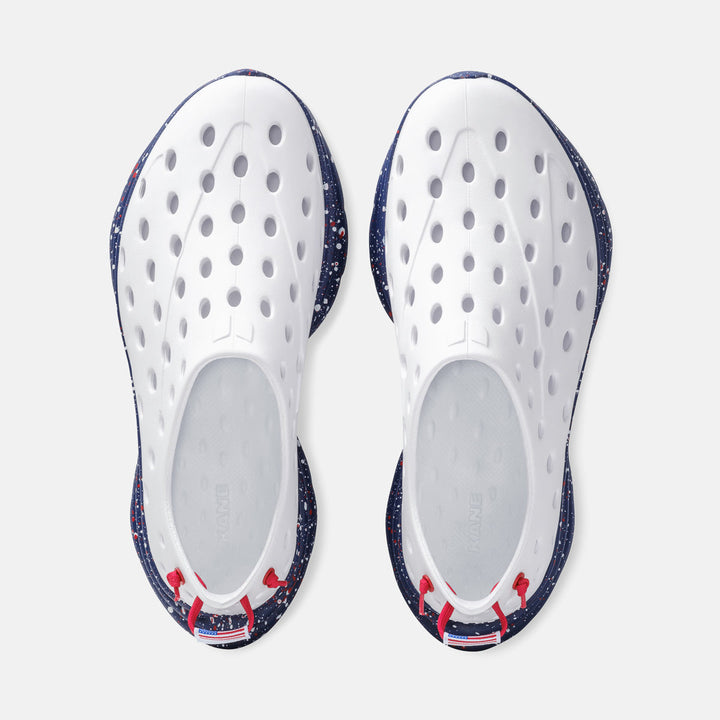 Kane Revive unisex recovery shoe in Stars &amp; Stripes, top view