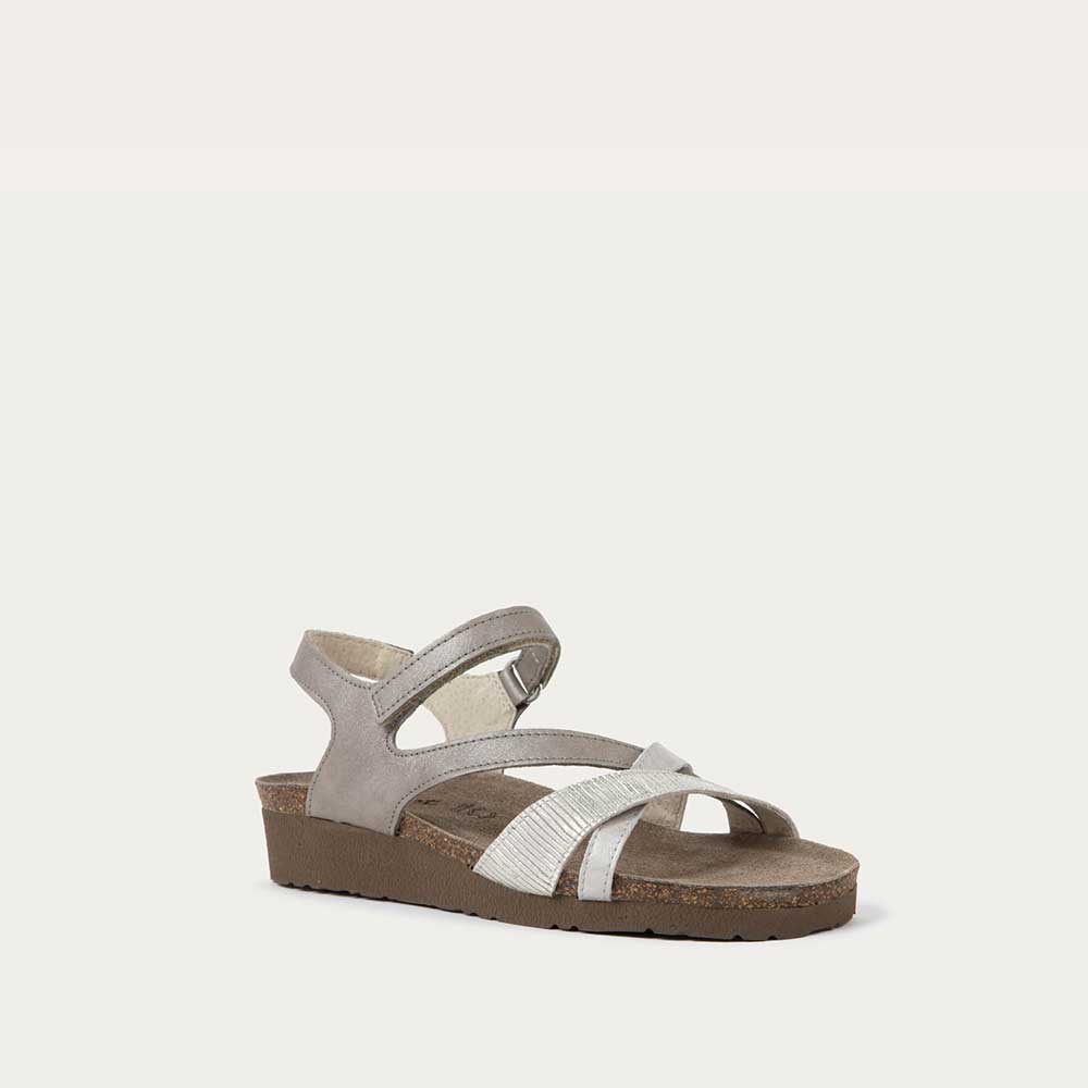 Naot Sophia women's sandal in Platinum/Quartz, alternate side view
