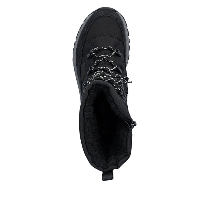 Rieker Gianna 50 black boot, top view