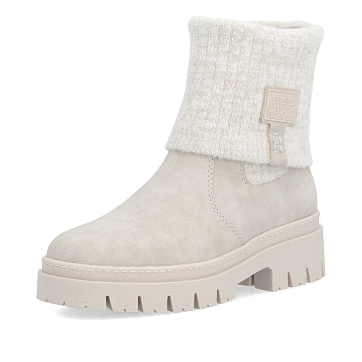 Rieker Inga 50 Z9450-60 Champignon boot, angled front view
