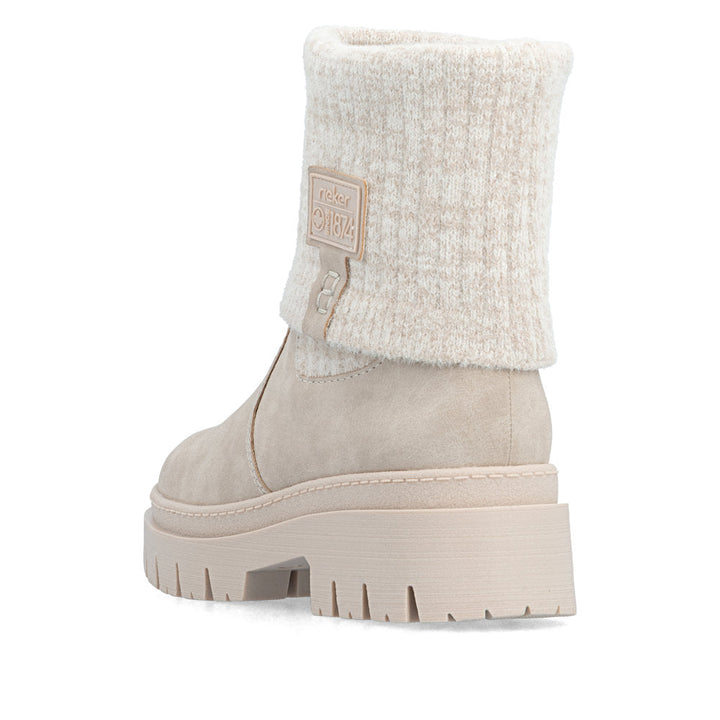 Rieker Inga 50 Z9450-60 Champignon boot, angled rear view