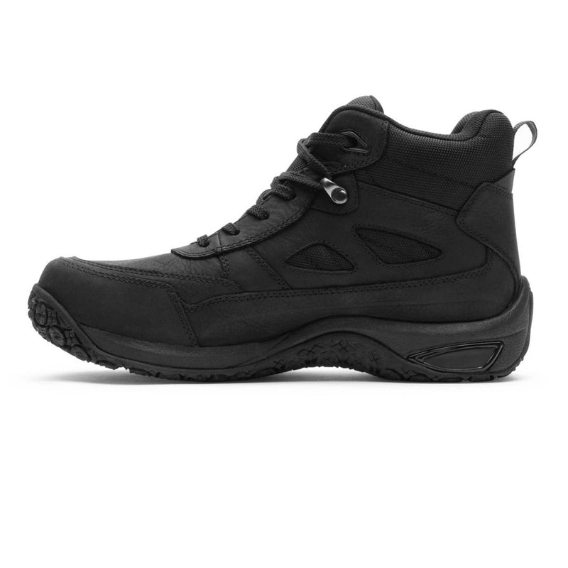 Dunham Cloud Plus Mid II waterproof boot in black, inner side view