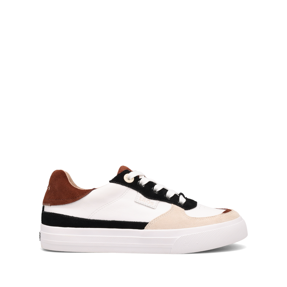 Taos Pop Soul women's sneaker in Black/Brown Multi, outside view