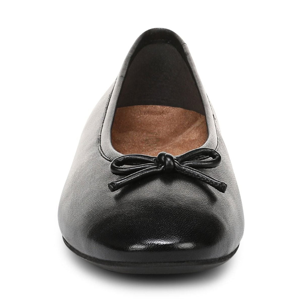Vionic Larissa Wedge Flat in Black - front view