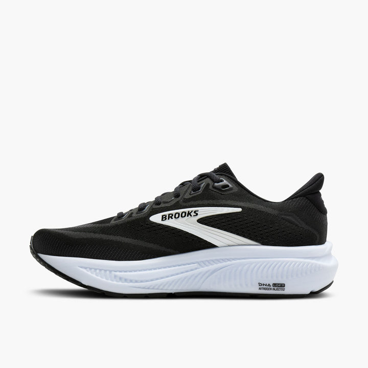 Mens Brooks Ghost 18 in Black/Grey/White, alternate side view