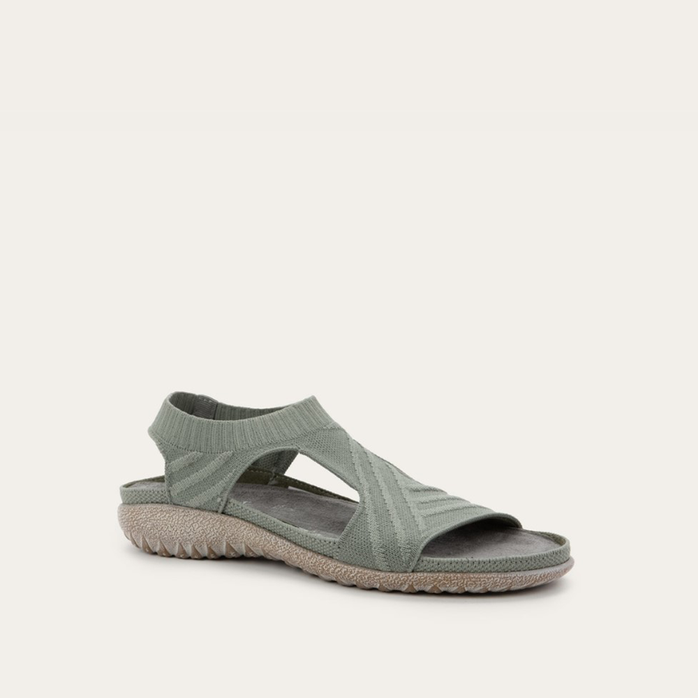Naot Kawhia women's vegan knit sandal in Sage, alternate side view
