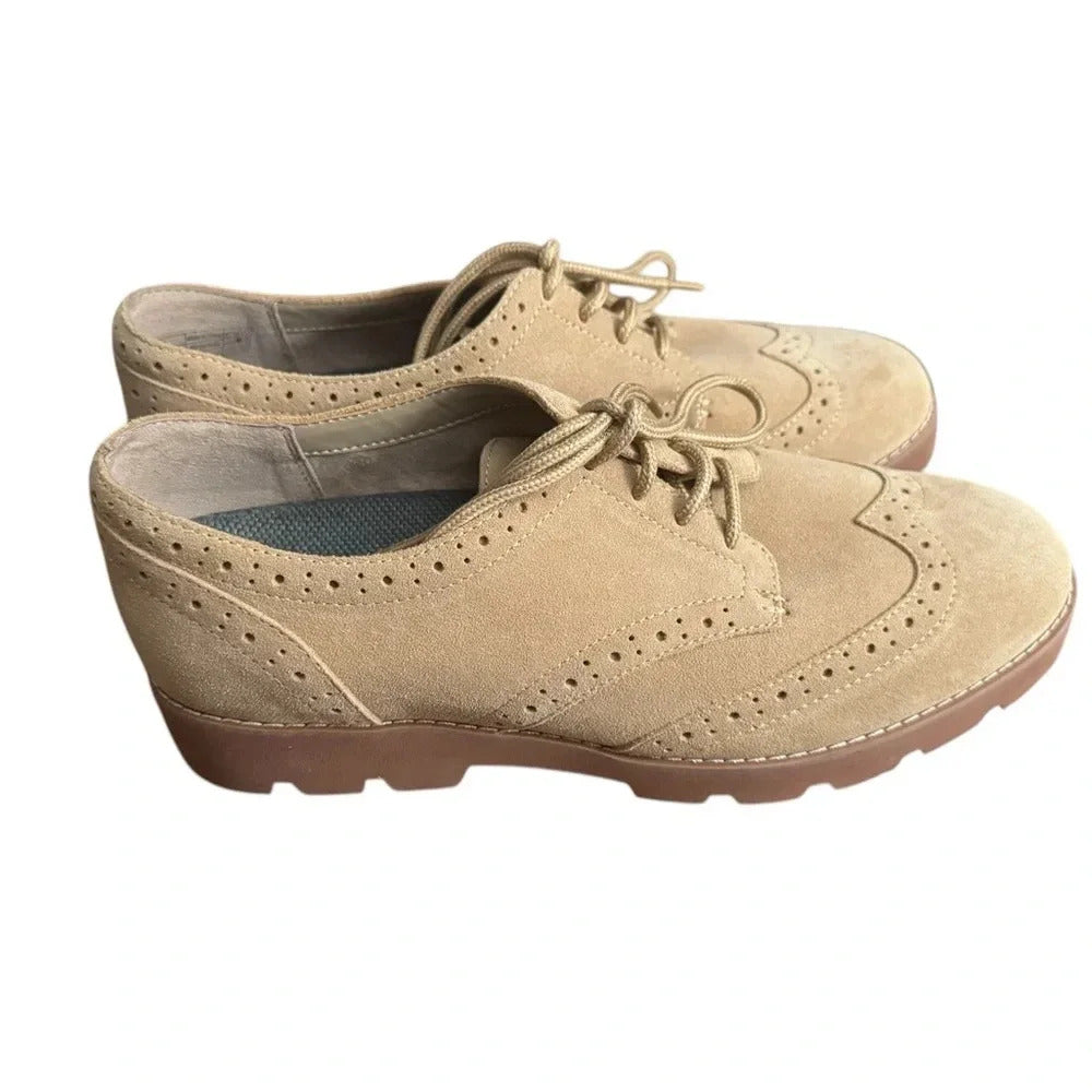 Vionic Alfina Women's Suede Oxford - Sand – view 2