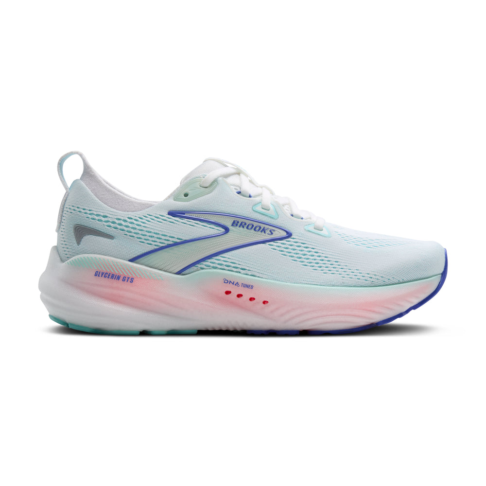 Brooks Glycerin GTS 22 Women's Running Shoe - Shell/Blue – view 2